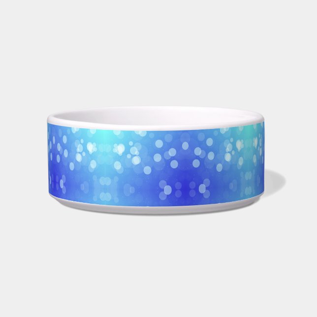 A ceramic bowl with a vibrant blue gradient design (Front)