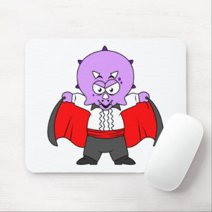 A Ceratops Dinosaur Dressed Up As Count Dracula. Mouse Mat