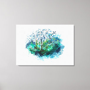 A Certain Shade of Green Watercolours Canvas Print