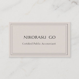 a certified public accountant　BUSINESSCARD Business Card