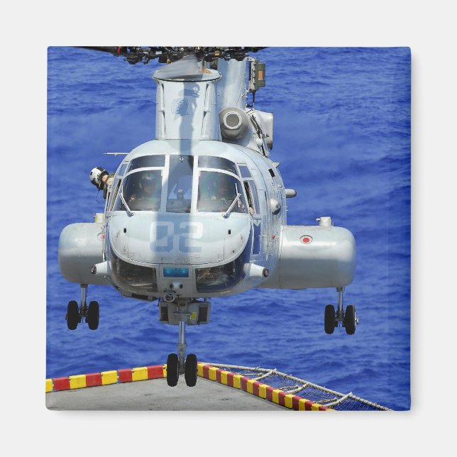 A CH-46E Sea Knight helicopter Magnet (Front)
