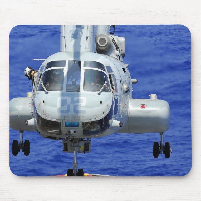 A CH-46E Sea Knight helicopter Mouse Mat (Front)