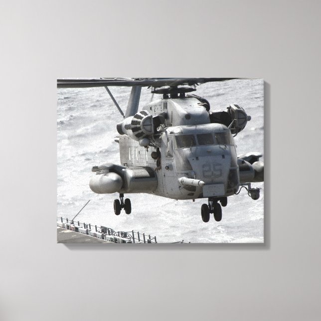 A CH-53E Super Stallion helicopter Canvas Print (Front)