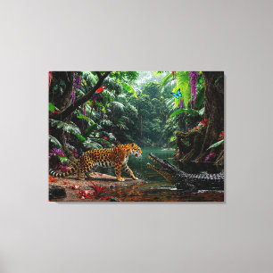 “A Chance Encounter” – Colourful Wildlife Portrait Canvas Print