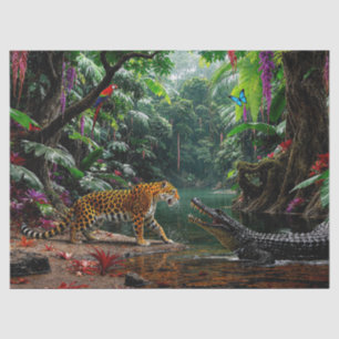 “A Chance Encounter” – Colourful Wildlife Portrait Tissue Paper