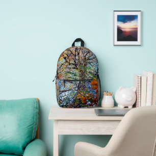 A change in the leaves printed backpack