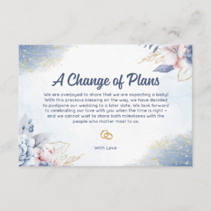A Change of Plans Announcement Card