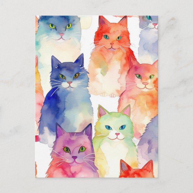 A chaos of cats postcard (Front)