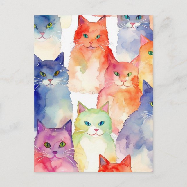 A chaos of cats postcard (Front)