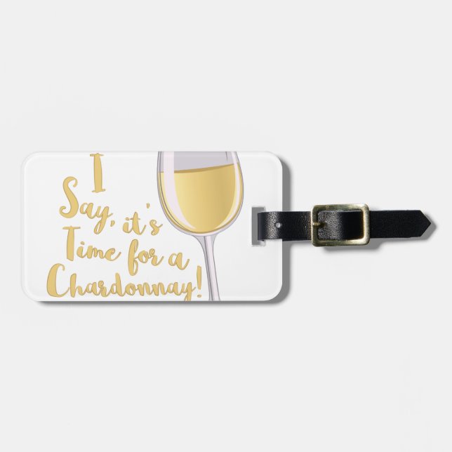 A Chardonnay Luggage Tag (Front Horizontal)