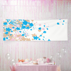 A charming arrangement of blue and pink flowers se banner