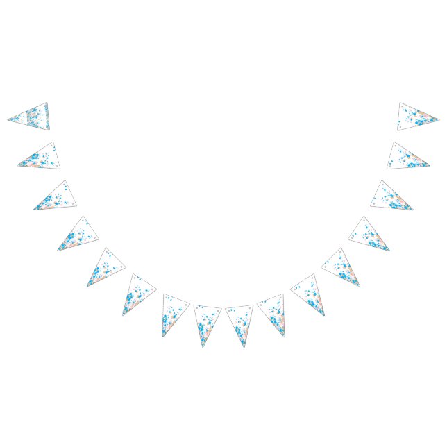 A charming arrangement of blue and pink flowers se bunting  (All)