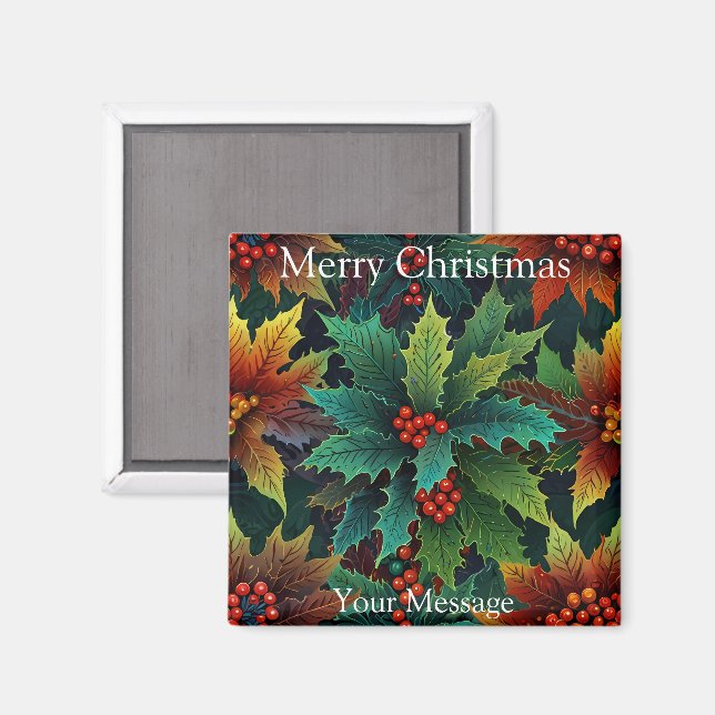 A charming Christmas themed Fridge Magnet (Front/Back)