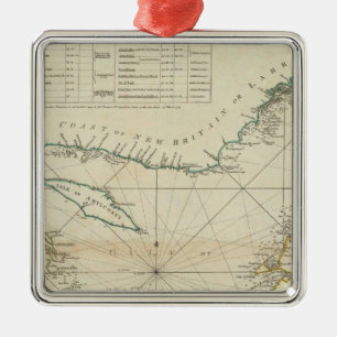A Chart Of The Gulf Of St Lawrence Metal Tree Decoration