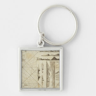 A chart of the Maderas and Canary Islands Key Ring