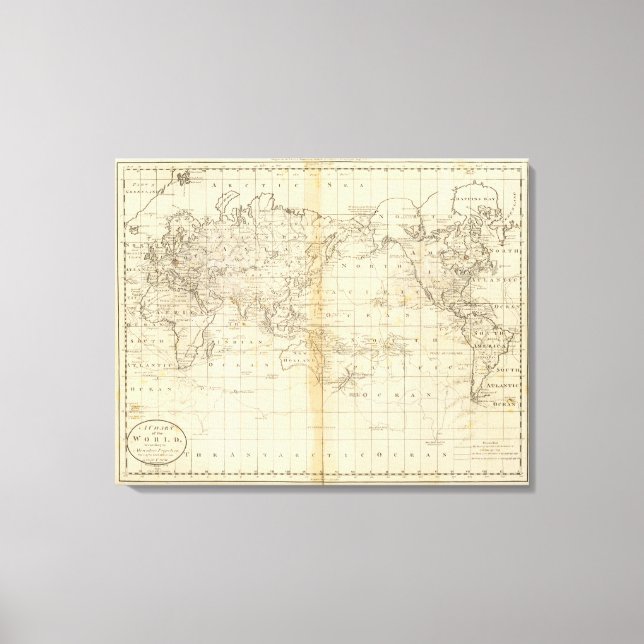 A Chart of the World Canvas Print (Front)