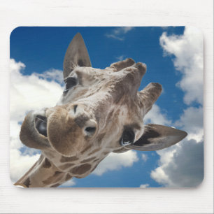 A cheeky Giraffe with attitude Mouse Mat
