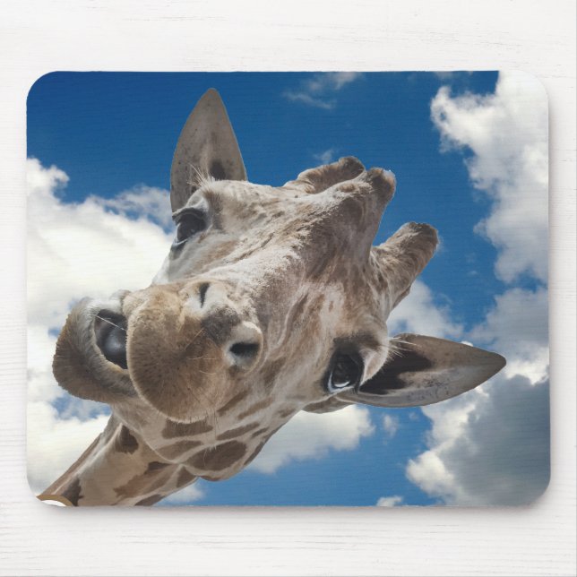 A cheeky Giraffe with attitude Mouse Mat (Front)