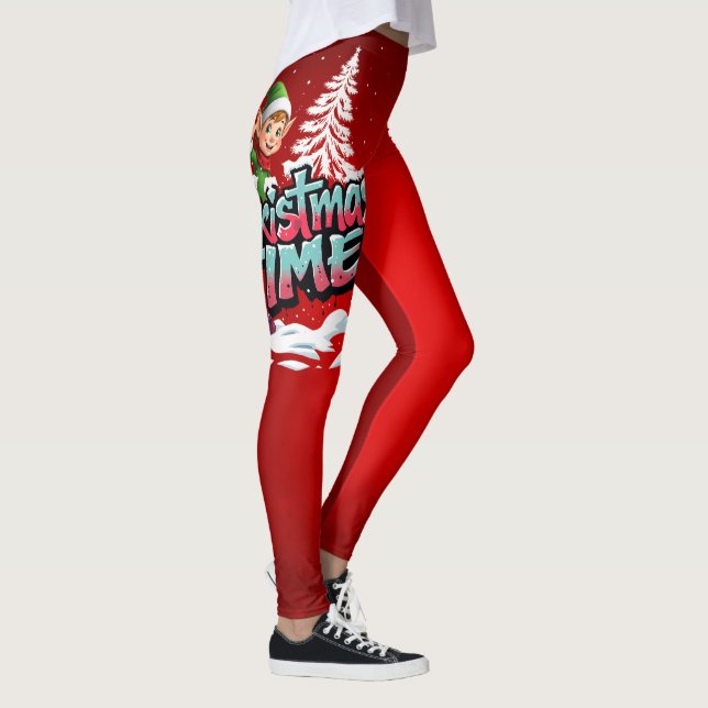 A cheerful cartoon elf  leggings (Right)