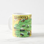 A Cheerful, Colourful Map of Dartmoor England Mug<br><div class="desc">England's South West region - Dartmoor shown in a  hand-drawn map repurposed on a coffee mug.</div>