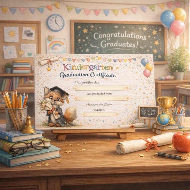 A Cheerful Fox Celebrating Graduation (Creator Uploaded)