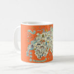 A Cheerful, Illustrated Map of Switzerland Mug<br><div class="desc">A  hand-drawn,  illustrated map of the country of Switzerland repurposed on a coffee mug.</div>