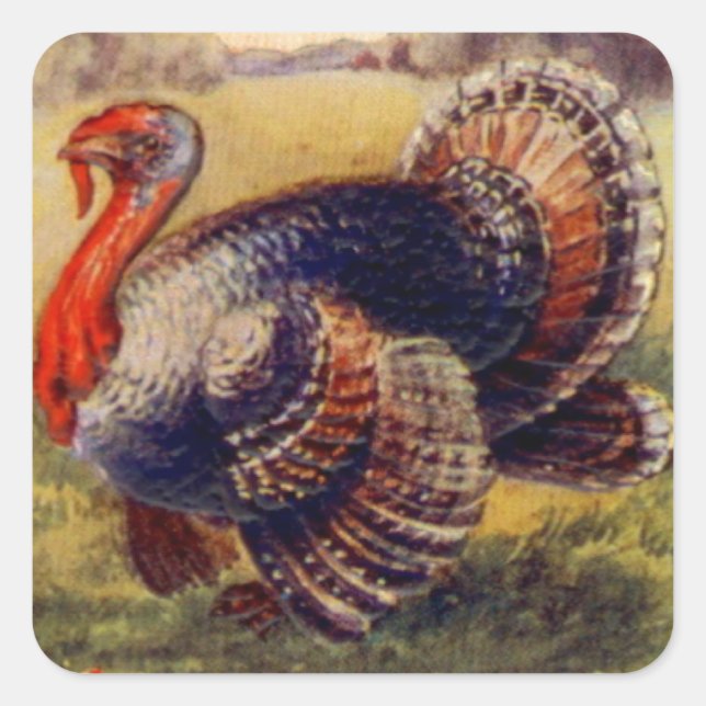 A Cheerful Thanksgiving to You Vintage Sticker (Front)
