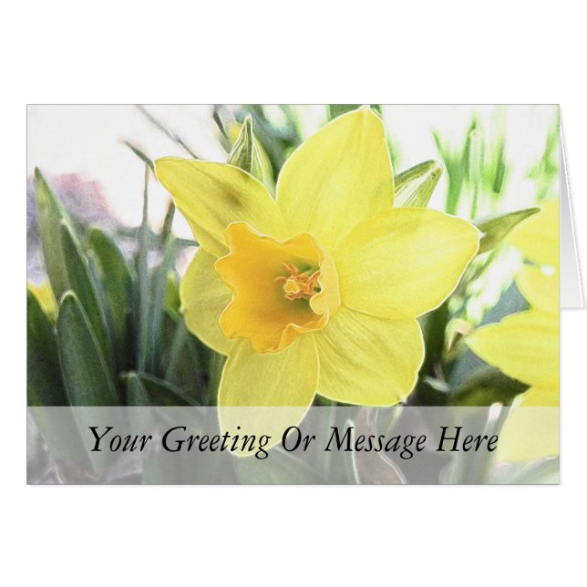 A Cheerful Yellow Daffodil (Front Horizontal)