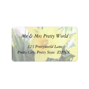 A Cheerful Yellow Daffodil Label