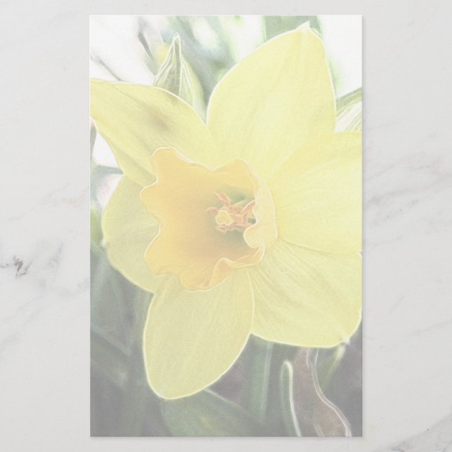 A Cheerful Yellow Daffodil Stationery (Front)