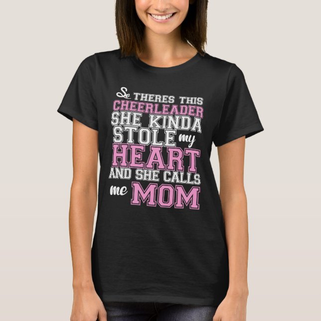 A cheerleader stole my heart Mum T-Shirt (Front)