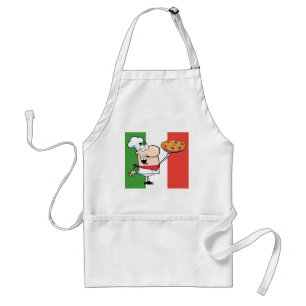A Chef Holds Up Pizza Standard Apron