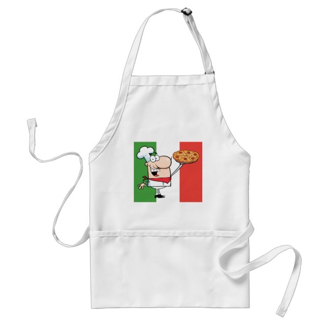 A Chef Holds Up Pizza Standard Apron (Front)