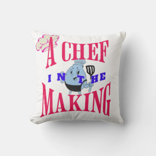 A chef in the making cushion