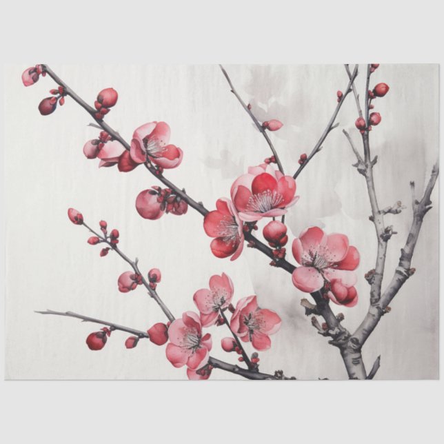 A Cherry Blossom Design Series 12 Tissue Paper (Front)