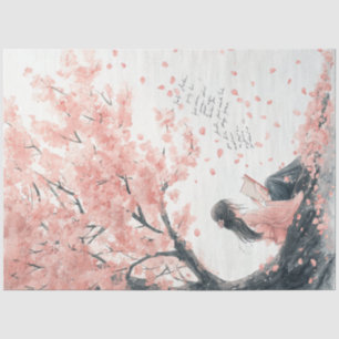 A Cherry Blossom Dreamy Girl Series Design #2 Tissue Paper