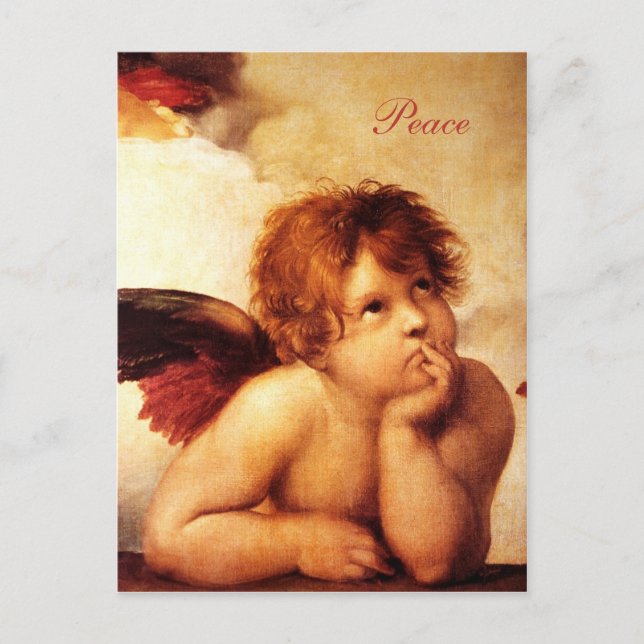 A Cherub, Detail of the Sistine Madonna - Raphael Postcard (Front)