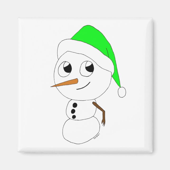 a chibi snowman    magnet (Front)
