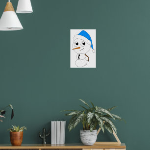 a chibi snowman   poster