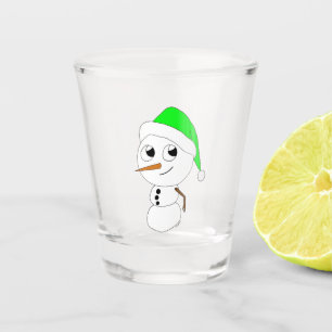 a chibi snowman   shot glass
