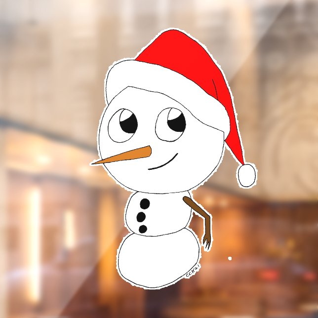a chibi snowman  window cling (Sheet 2)