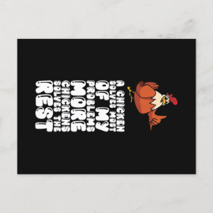 A Chicken Solves Most Of My Problems More Chickens Postcard