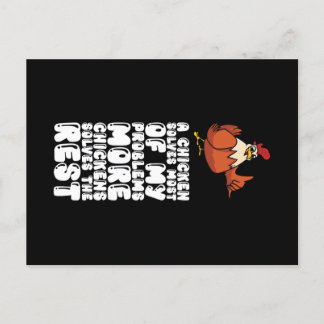 A Chicken Solves Most Of My Problems More Chickens Postcard