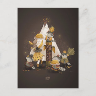 A chief of yellow corn by Alexandra Dikaia Postcard