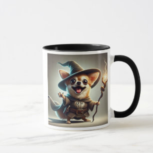 A Chihuahua dog as a magician wizard. Mug