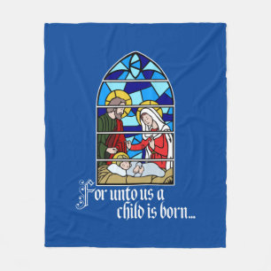 A Child is born Fleece Blanket