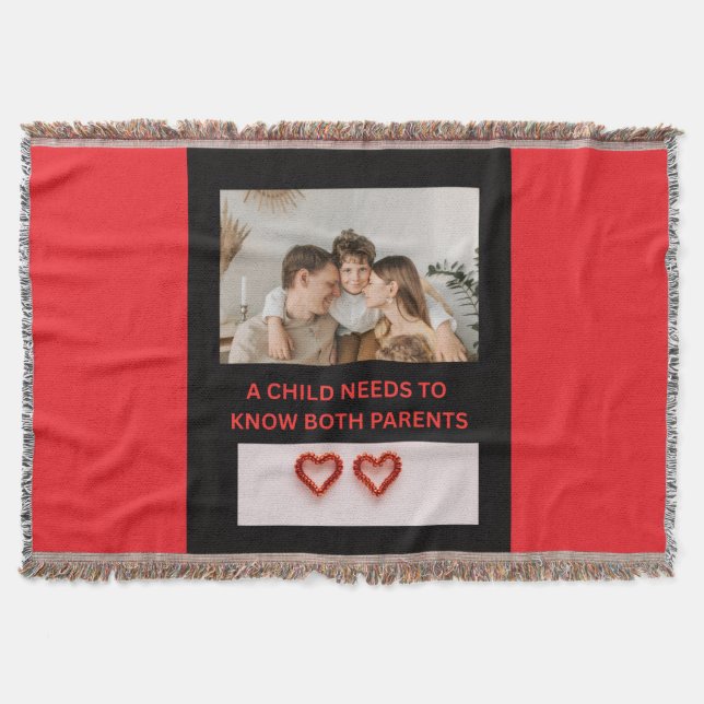 A CHILD NEEDS TO KNOW BOTH PARENTS THROW BLANKET (Front)