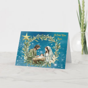 A Child was Born Christmas Card