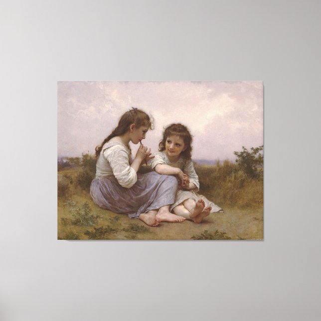 A Childhood Idyll (Idylle Enfantine) (1900) Canvas Print (Front)