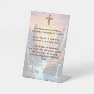 A Child's Bedtime Prayer on a Pedestal Sign